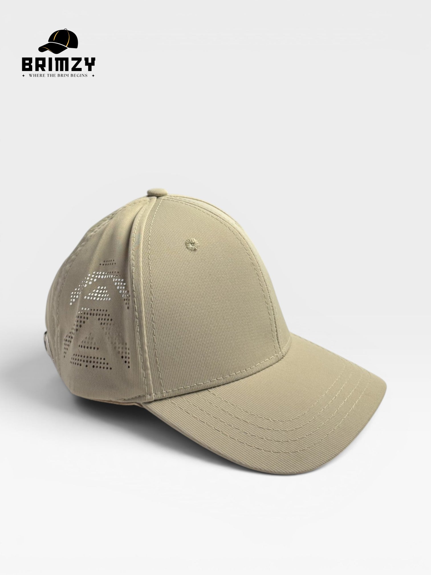 Beige Quick-Dry Mesh Baseball Cap – Adjustable