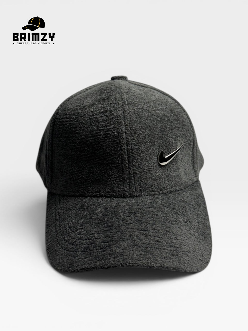Imported Grey Wool Cap with Metallic Nike Logo
