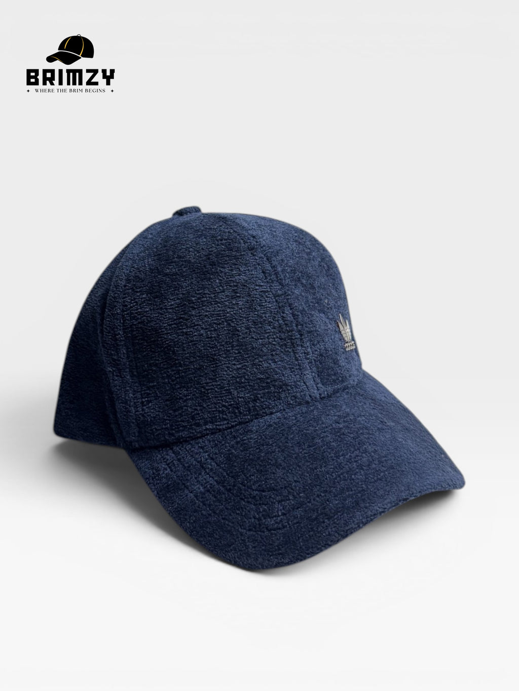 Imported Blue Wool Cap with Metallic Adidas Logo