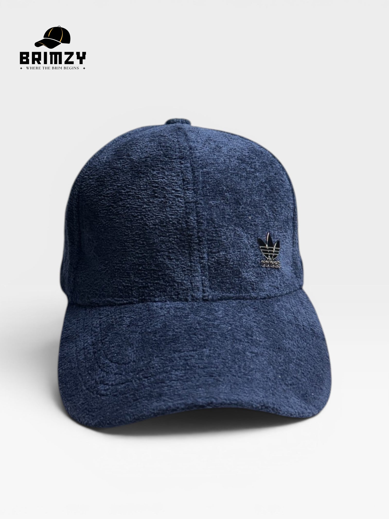 Imported Blue Wool Cap with Metallic Adidas Logo