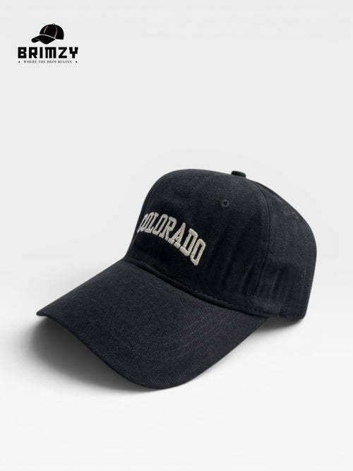 Colorado Black Unisex Cotton Baseball Cap – Adjustable Fit